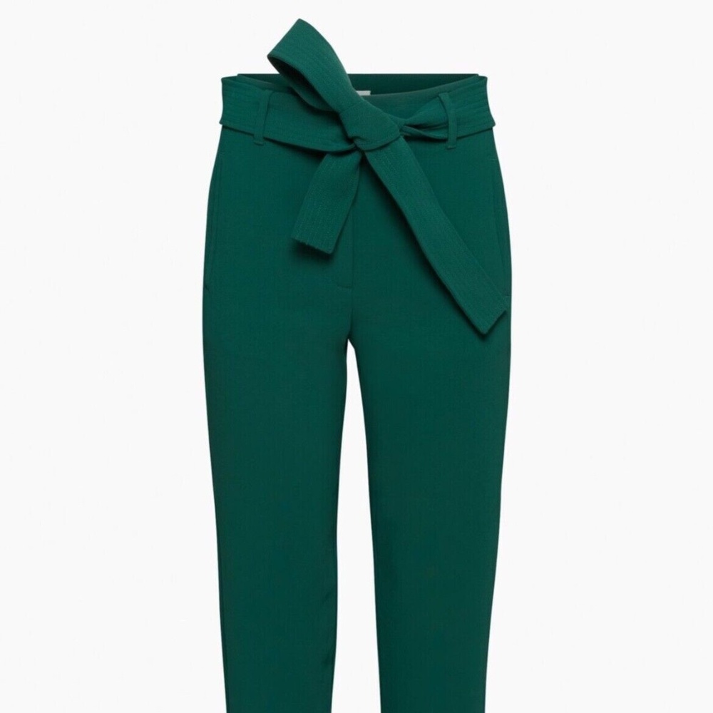 ARITZIA Wilfred Tie Front Jalade Pants Suave Green - Size 6